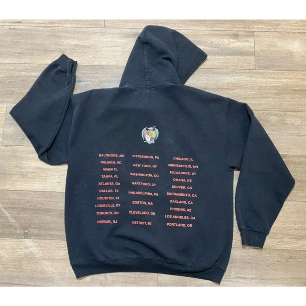Rare Sheck Wes Mudboy Astroworld Travis Scott Mens L Tour Zombie Hoodie Black - Picture 8 of 10